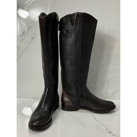ARTURO CHIANG Falicity Tall Leather Riding Boots - Picture 1 of 11